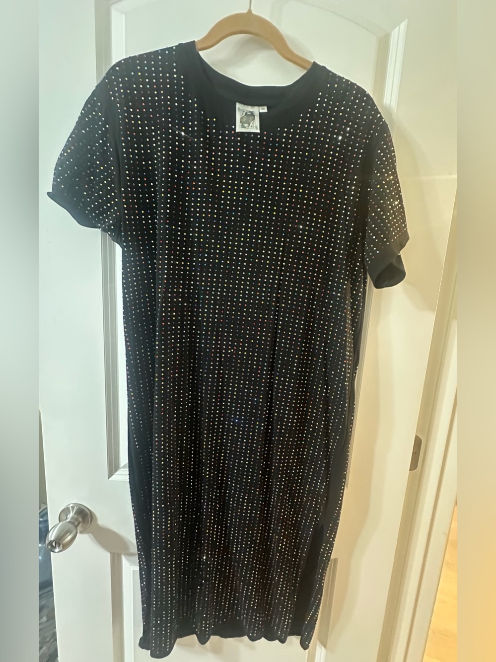 Queen of Sparkles Fully Colored Rhinestone Midi Dress